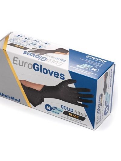 Eurogloves Soft Nitrile Handschoenen Zwart Maat XL