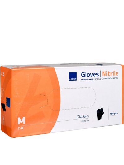 Classic Handschoenen Nitrile Poeder Vrij Zwart Maat M