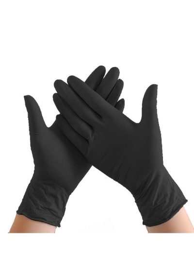 Nitril handschoenen Zwart 100st.