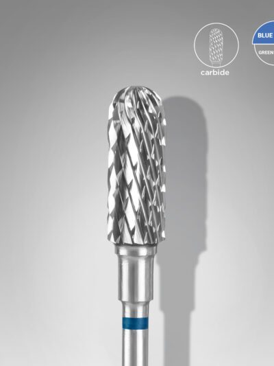 STALEKS – Carbide nagelfreesbit afgeronde cilinder blauw EXPERT, kopdiameter 5 mm / werkend gedeelte 13 mm. (Carbide Blue 5mm)