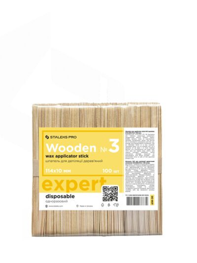 STALEKS – Wooden wax applicator stick EXPERT 114×10 mm (100 pcs)