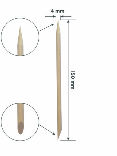 STALEKS – Orange stick EXPERT wooden 150 mm (100 pcs)