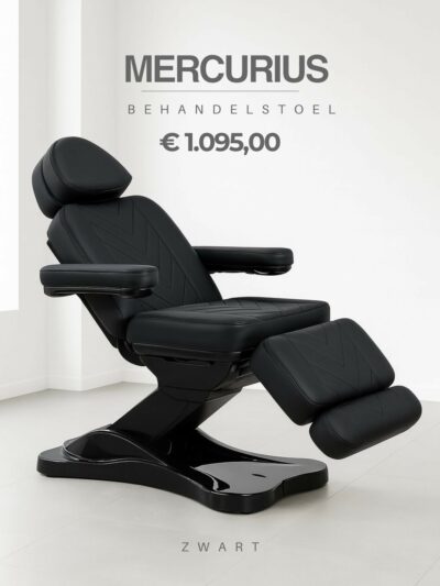 Schoonheidsbehandelstoel – Mercurius 4 motorig (Zwart)
