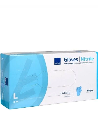 Classic Handschoenen Nitrile Poeder Vrij Blauw Maat L