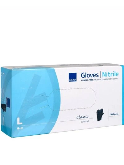 Classic Handschoenen Nitrile Poeder Vrij Zwart Maat L