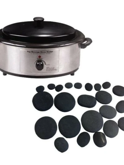 Hotstone Pan met 23 Basalt Stenen