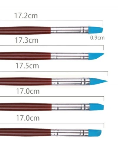 5 delig aftekenset voor afdruk / blauw drukraam