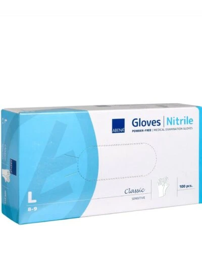 Classic Handschoenen Nitrile Poeder Vrij Wit Maat L