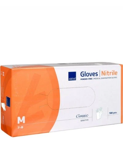 Classic Handschoenen Nitrile Poeder Vrij Wit Maat M