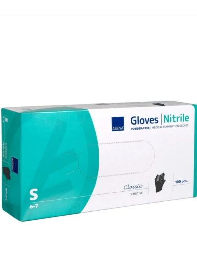Classic Handschoenen Nitrile Poeder Vrij Zwart Maat S
