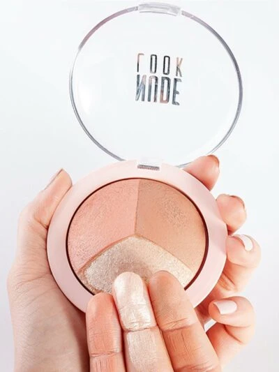 Golden Rose Baked Trio Face Powder