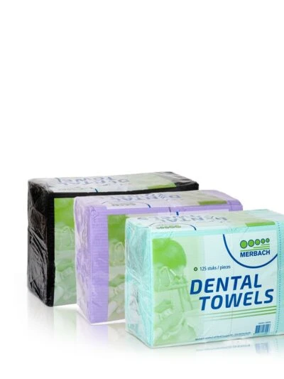 Merbach Dental Towels Onderleggers Zwart, Groen & Paars
