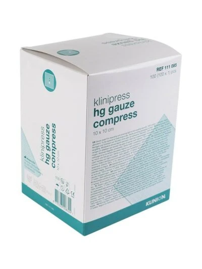 Klinipress hg gauze gaas compress 5 x 5 cm Steriel