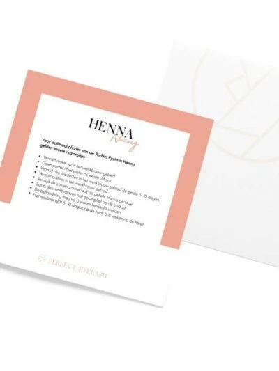 Perfect Eyelash Nazorg Briefjes Henna