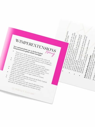 Perfect Eyelash Nazorg Briefjes Wimperextensions 50 stuks