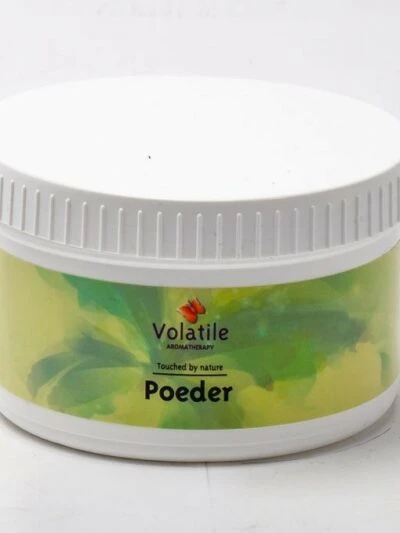 Volatile witte klei poeder