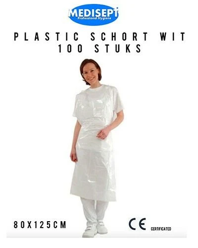 Schorten Plastic Wit pak 100 stuks