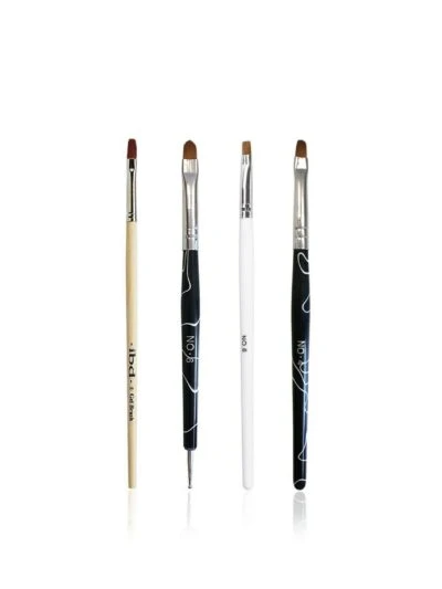 Acryl Penseel Wit/Zwart Ovaal