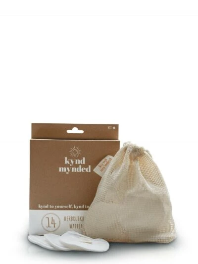 Kynd Mynded Wasbare wattenschijfjes wit (14 stuks)