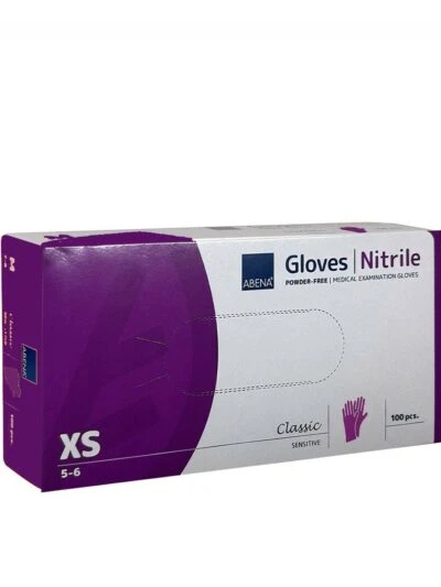 Classic Handschoenen Nitrile Poeder Vrij Paars Maat XS