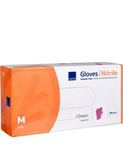 Classic Handschoenen Nitrile Poeder Vrij Roze Maat M