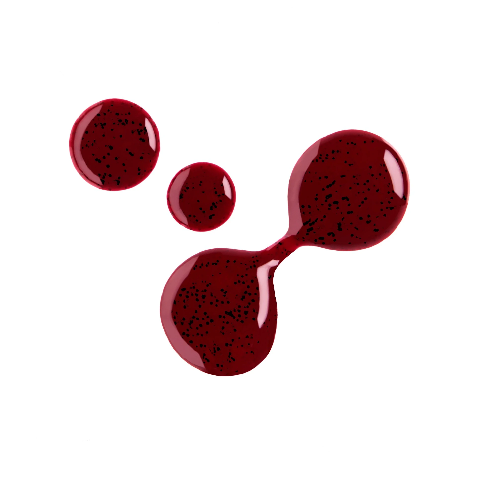 CND Shellac Needles & Red – vampy rood met zwarte flakes #453