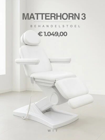 Schoonheidsbehandelstoel – Matterhorn 3 (motorig) (Wit)