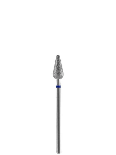 STALEKS – Diamanten Nagelfreesbit Rond Peer Blauw EXPERT Kopdiameter: 5 mm Werkende Deel: 12 mm (Pear Blue)