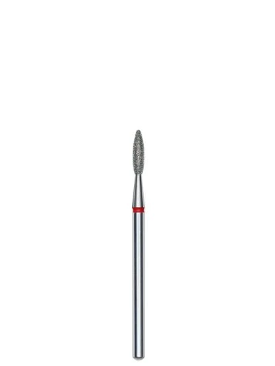 STALEKS – Diamanten nagelfreesbit vlam rood EXPERT, kopdiameter 2,1 mm / werkend gedeelte 8 mm. (Bit Flame Red)