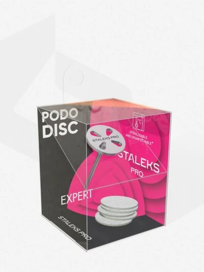 STALEKS – Langwerpige pedicureschijf PODODISC EXPERT en set wegwerpvijlen 180 korrel 5 stuks (20 mm) (M)