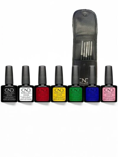 CND VIVID – 6+1 Shellac VIVID aanbieding + Brush Set