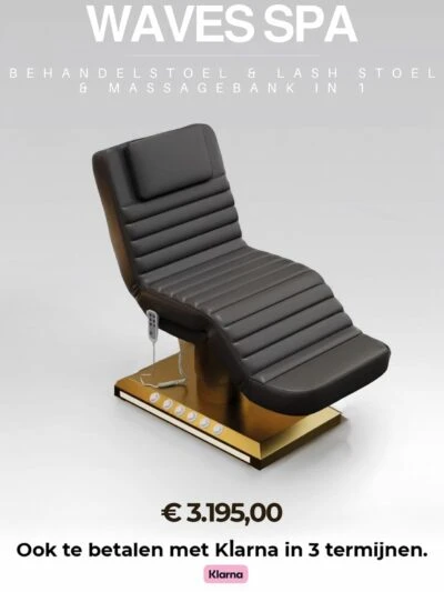 WAVES SPA – Behandelstoel, Lash stoel & Massage Bank in 1