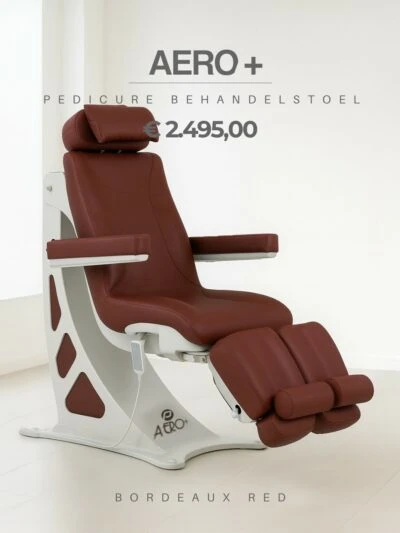 Pedicure Behandelstoel – Aero + (Bordeaux Red)