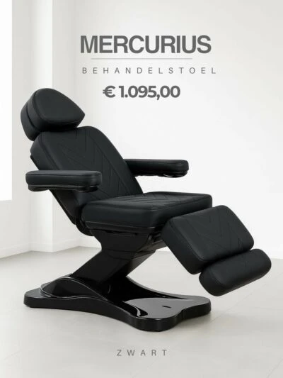 Schoonheidsbehandelstoel – Mercurius 4 motorig (Zwart)